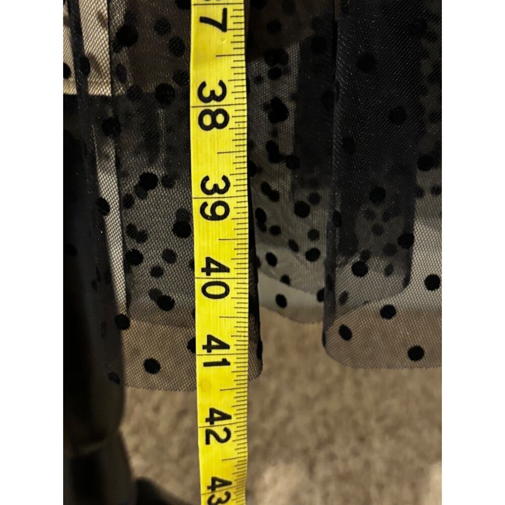 Vintage Dress sz S Black baby doll polka dot y2k Fairy overlay Whimsigoth witchy - Picture 11 of 15